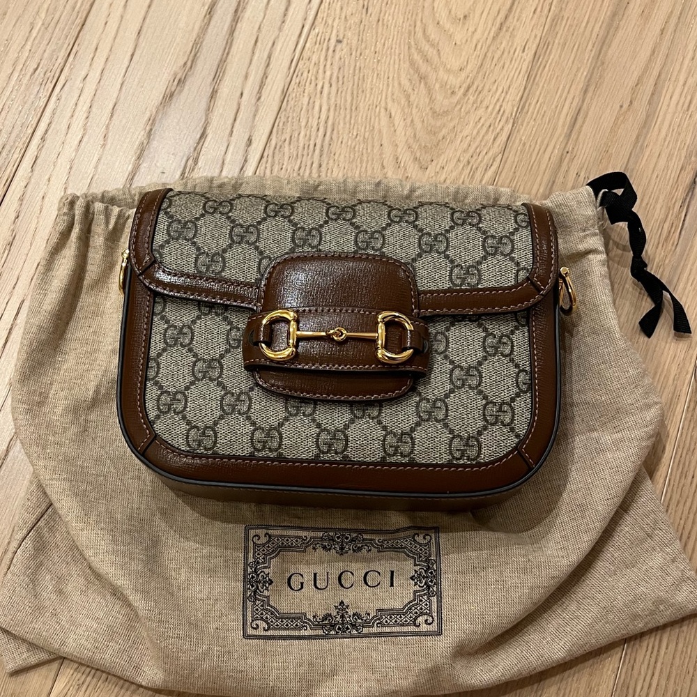 GUCCI Horsebit 1955 mini logo bag